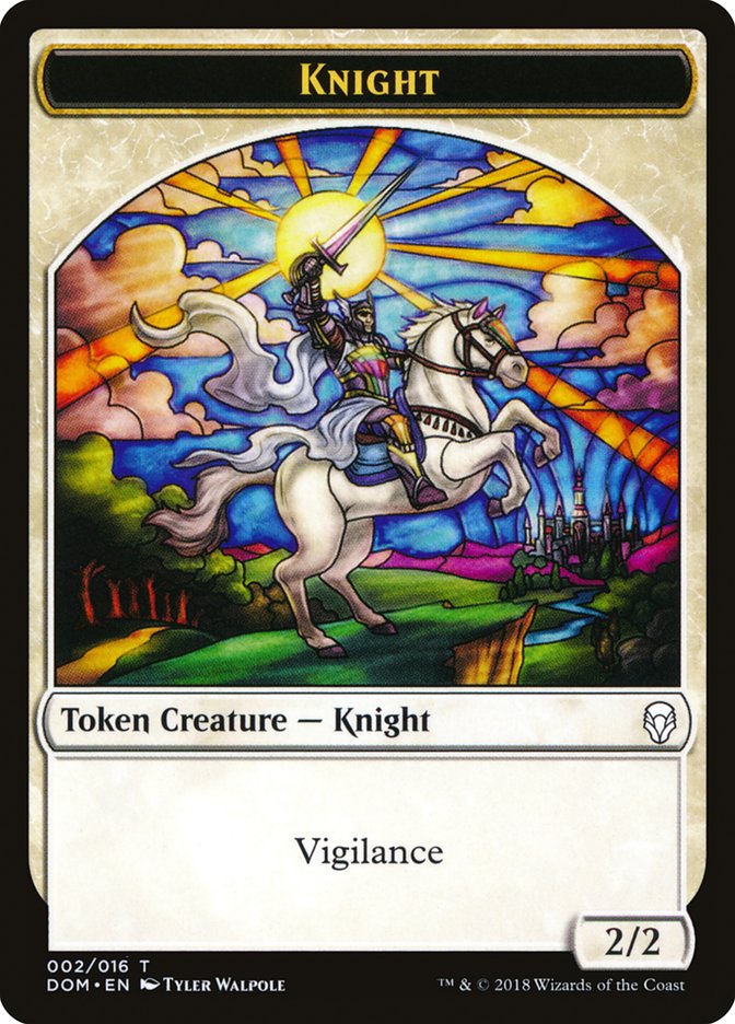 Knight Token (002/016) [Dominaria Tokens] | Good Games Morley