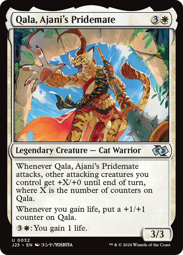 Qala, Ajani's Pridemate (Anime) [Foundations Jumpstart] | Good Games Morley