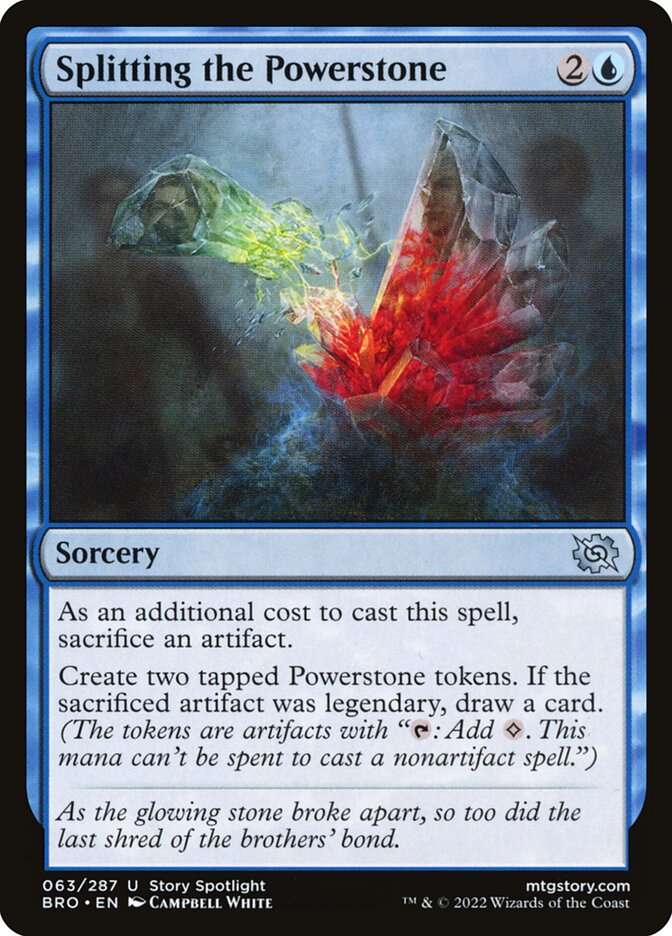 Splitting the Powerstone 63/287 (The Brothers' War)  - Foil | Good Games Morley