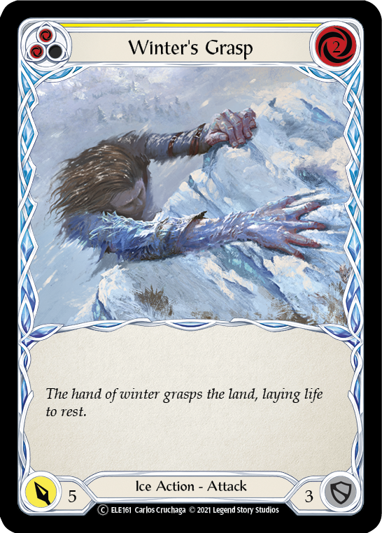 Winter's Grasp (Yellow) [U-ELE161] (Tales of Aria Unlimited)  Unlimited Rainbow Foil | Good Games Morley