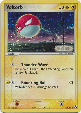 Voltorb (68/92) (Stamped) [EX: Legend Maker] | Good Games Morley