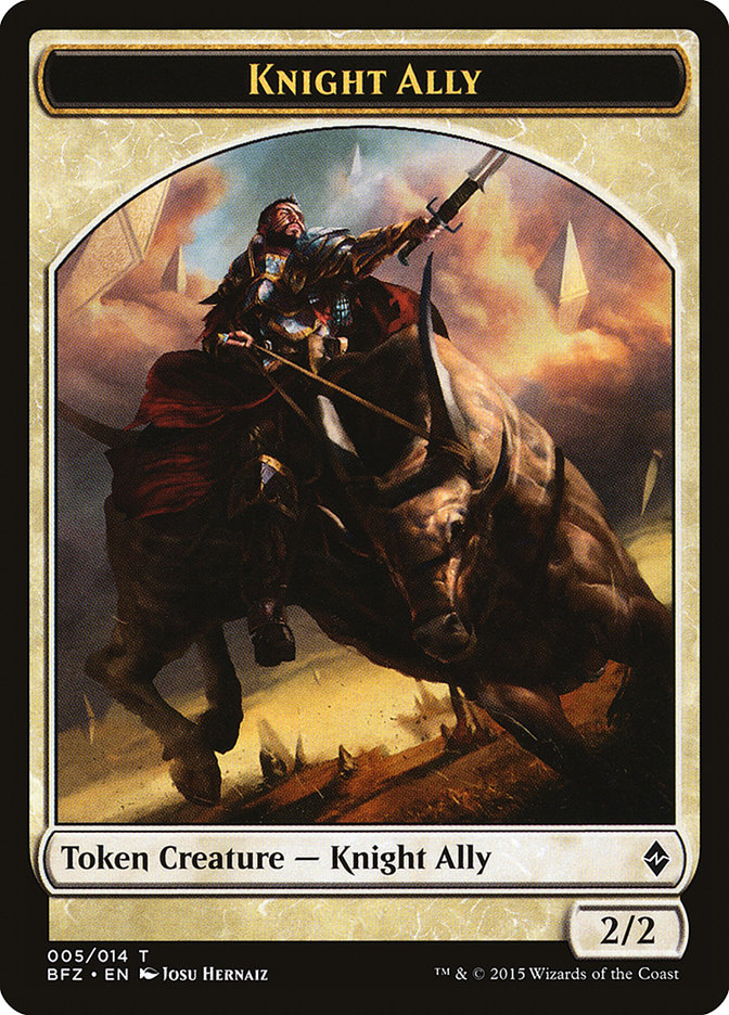 Knight Ally Token [Battle for Zendikar Tokens] | Good Games Morley