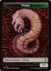 Eldrazi Spawn // Worm Double-Sided Token [Secrets of Strixhaven Commander Tokens] | Good Games Morley