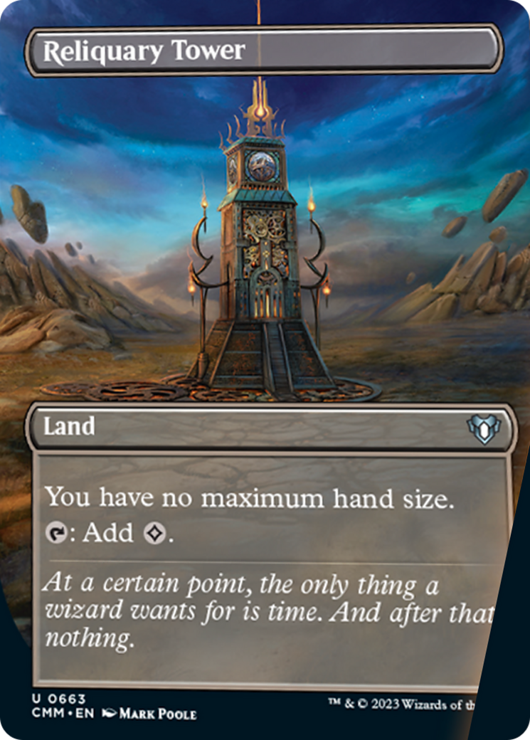 Reliquary Tower (Borderless Alternate Art) [Commander Masters] | Good Games Morley