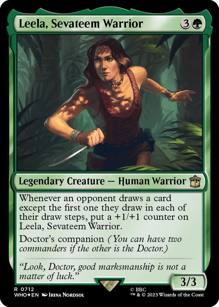Leela, Sevateem Warrior 712/331 (Universes Beyond: Doctor Who)  - Surge Foil | Good Games Morley