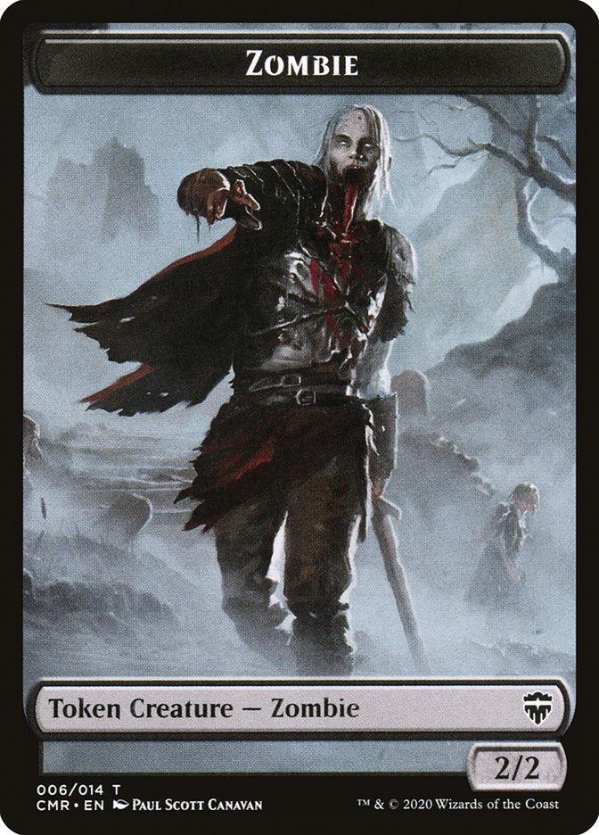 Treasure // Zombie Double-Sided Token [Commander Legends Tokens] | Good Games Morley