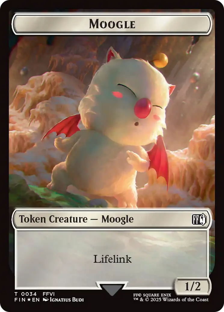 Moogle (0034) // Treasure (0036) Double-Sided Token (Surge Foil) [FINAL FANTASY Tokens] | Good Games Morley