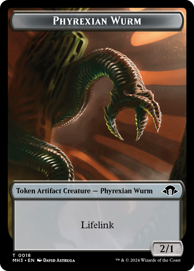 Phyrexian Wurm Token (0018) [Modern Horizons 3 Tokens] | Good Games Morley