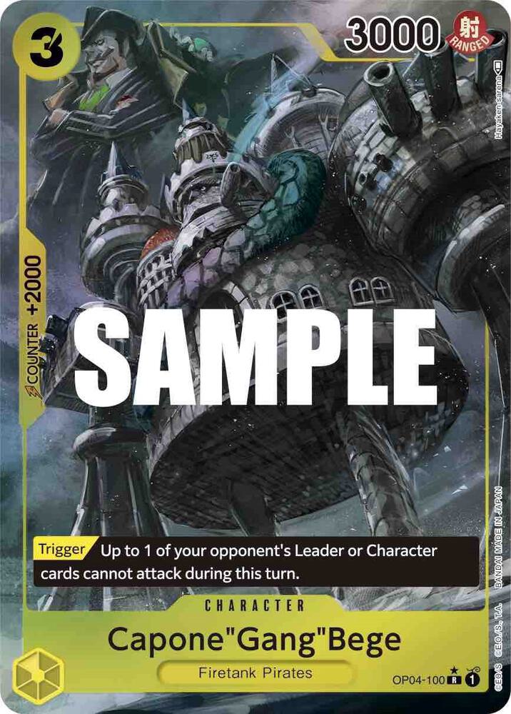 Capone"Gang"Bege OP04-100 (Kingdoms of Intrigue)  - Alternate Art Foil | Good Games Morley