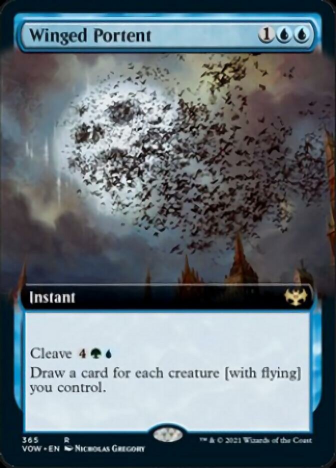 Winged Portent (Extended Art) [Innistrad: Crimson Vow] | Good Games Morley