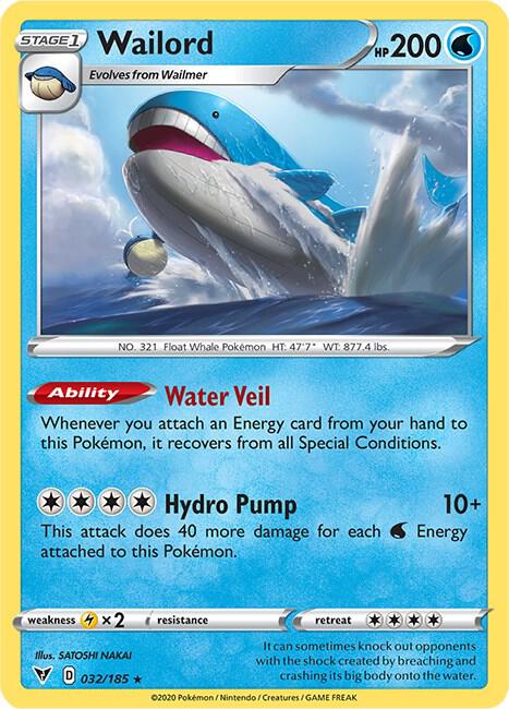 Wailord 032/185 (SWSH04: Vivid Voltage)  - Holofoil | Good Games Morley