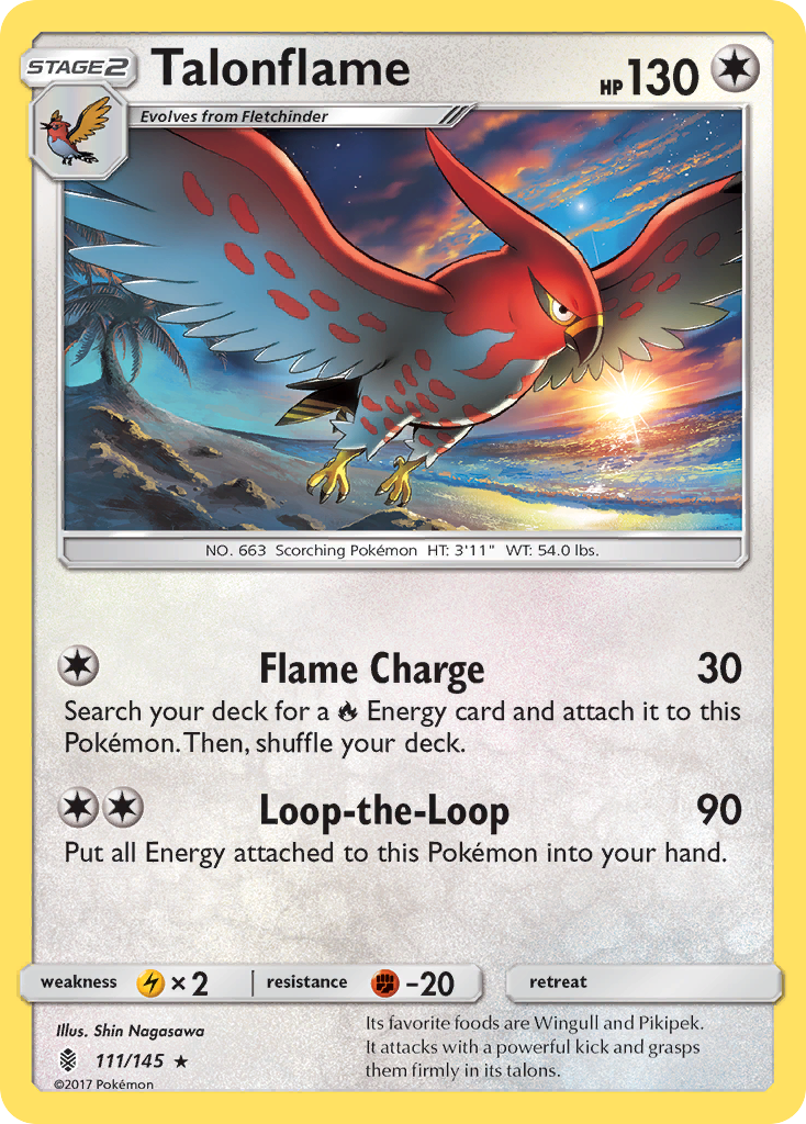 Talonflame (111/145) [Sun & Moon: Guardians Rising] | Good Games Morley