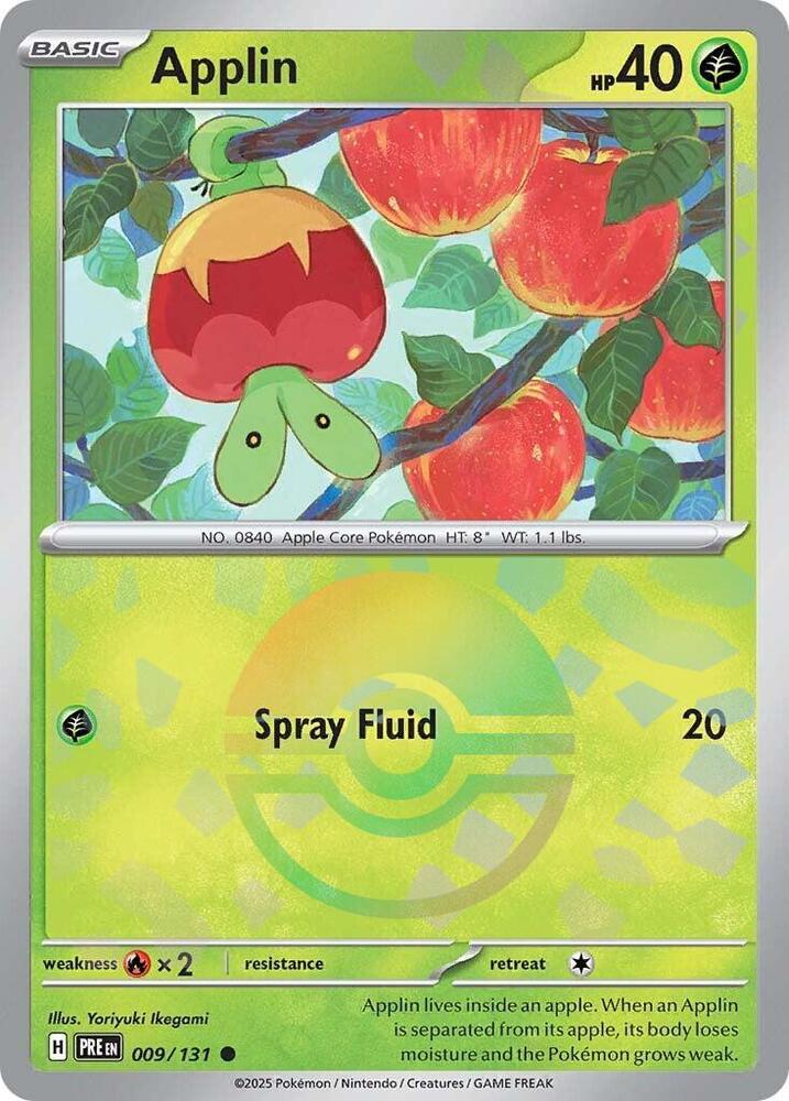 Applin (009/131) (Poke Ball Pattern) [Scarlet & Violet: Prismatic Evolutions] | Good Games Morley
