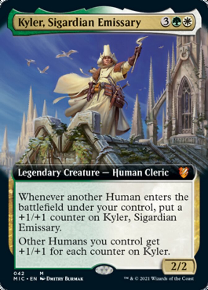 Kyler, Sigardian Emissary (Extended Art) [Innistrad: Midnight Hunt Commander] | Good Games Morley