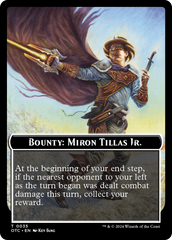 Bounty: Miron Tillas Jr. // Bounty Rules Double-Sided Token [Outlaws of Thunder Junction Commander Tokens] | Good Games Morley