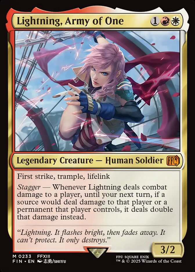 Lightning Army of One 233 (FINAL FANTASY)  - Foil | Good Games Morley