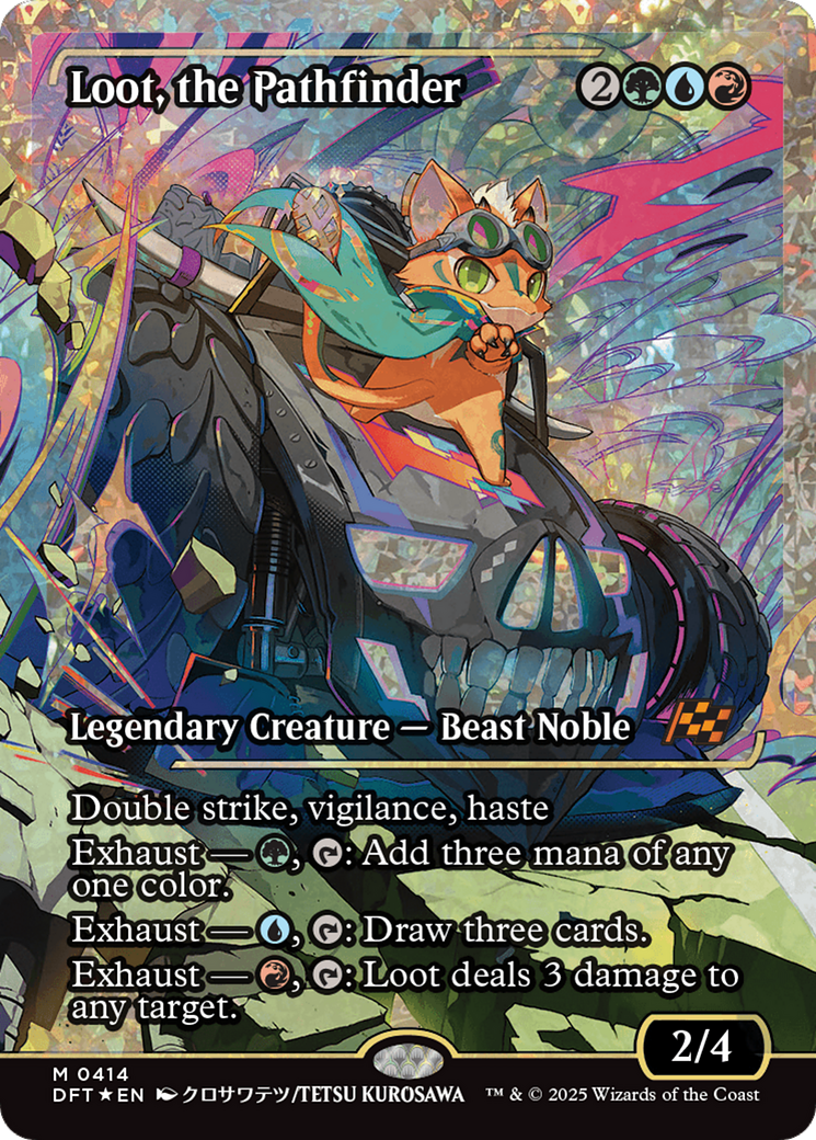 Loot, the Pathfinder (Showcase) (Fracture Foil) [Aetherdrift] | Good Games Morley