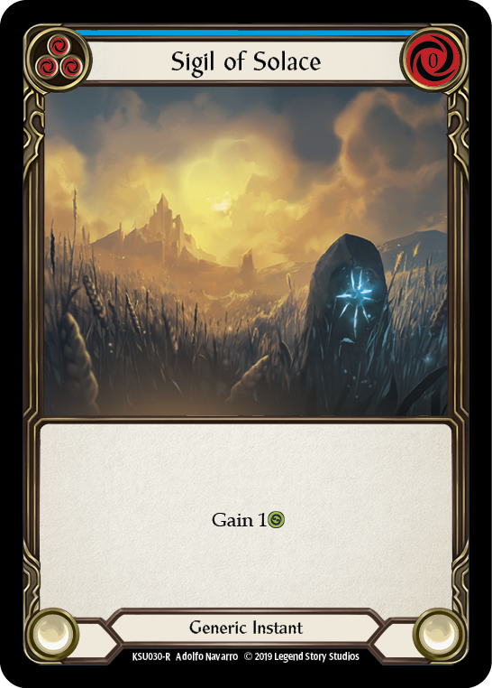 Sigil of Solace (Blue) [KSU030-R] (Katsu Hero Deck)  1st Edition Normal | Good Games Morley
