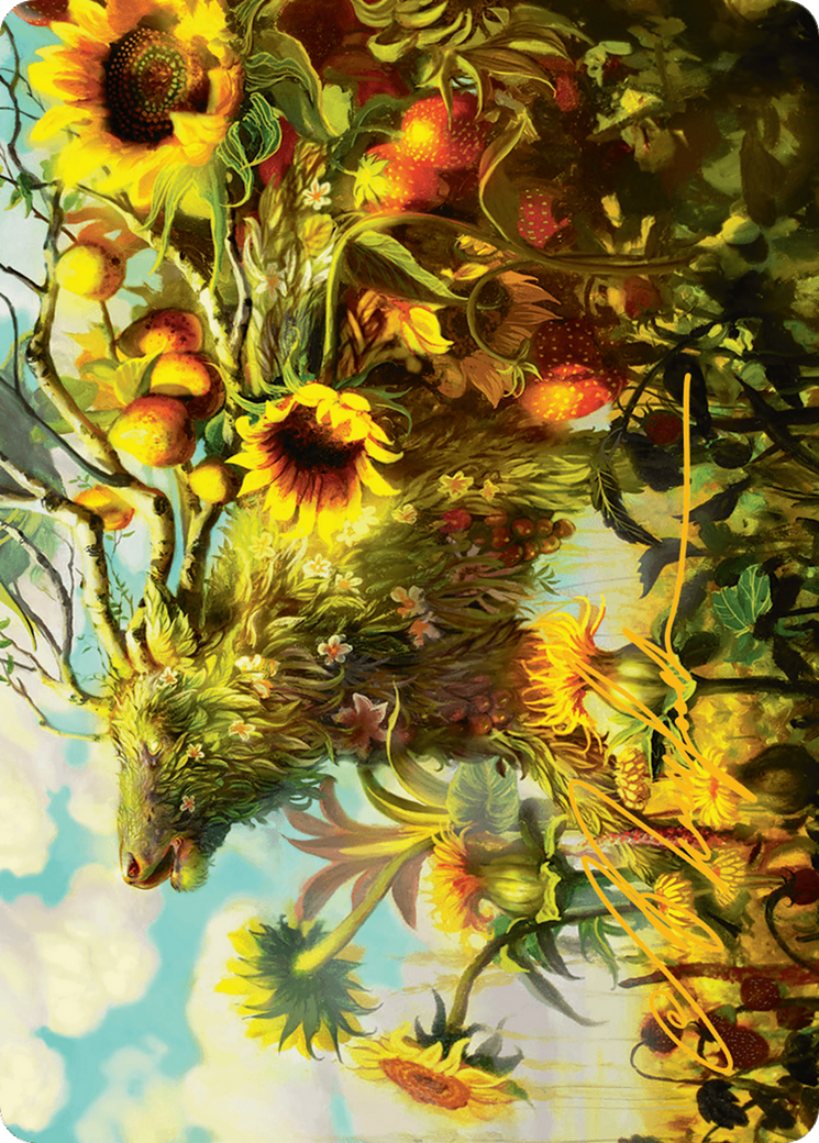 Beza, the Bounding Spring Art Card (Gold-Stamped Signature) [Bloomburrow Art Series] | Good Games Morley