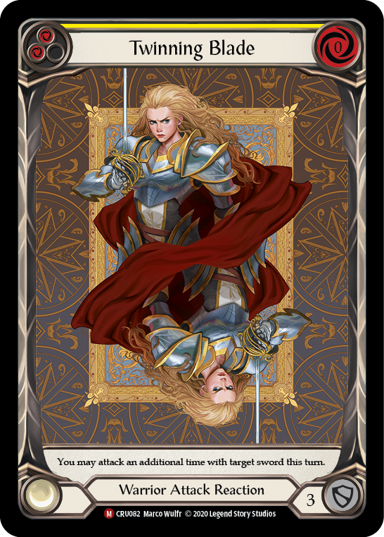 Twinning Blade [CRU082] (Crucible of War)  1st Edition Extended Art Rainbow Foil | Good Games Morley