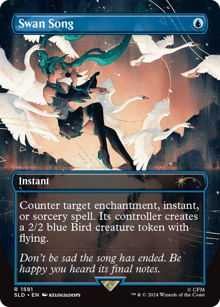 Swan Song (1591) (Rainbow Foil) [Secret Lair Drop Series] | Good Games Morley