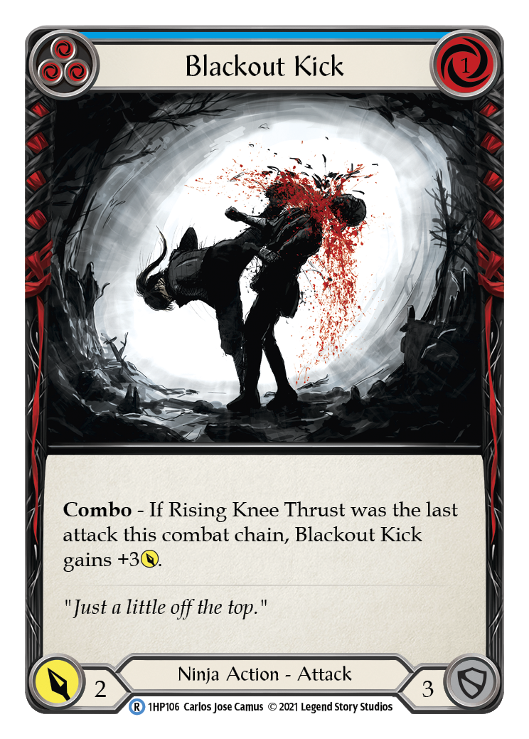 Blackout Kick (Blue) [1HP106] (History Pack 1) | Good Games Morley