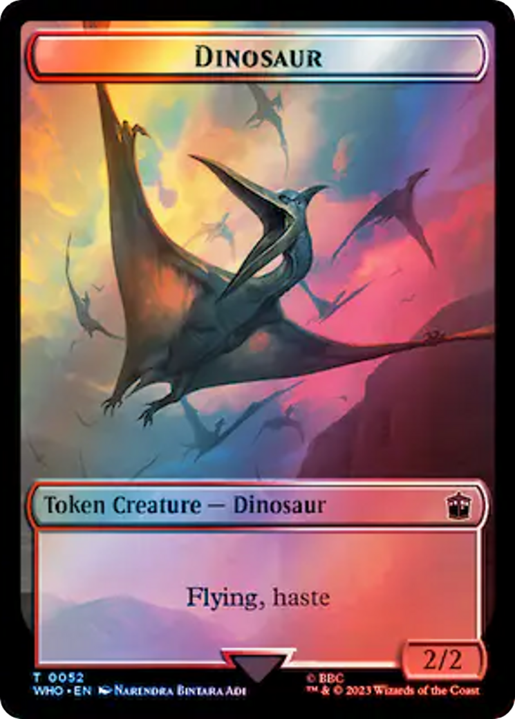 Alien // Dinosaur Double-Sided Token (Surge Foil) [Doctor Who Tokens] | Good Games Morley