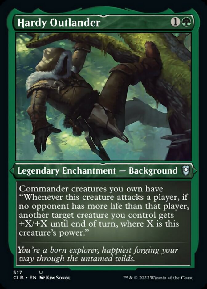 Hardy Outlander (Foil Etched) [Commander Legends: Battle for Baldur's Gate] | Good Games Morley