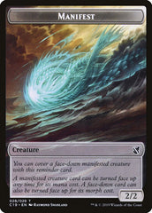 Saproling // Manifest Double-Sided Token [Commander 2019 Tokens] | Good Games Morley