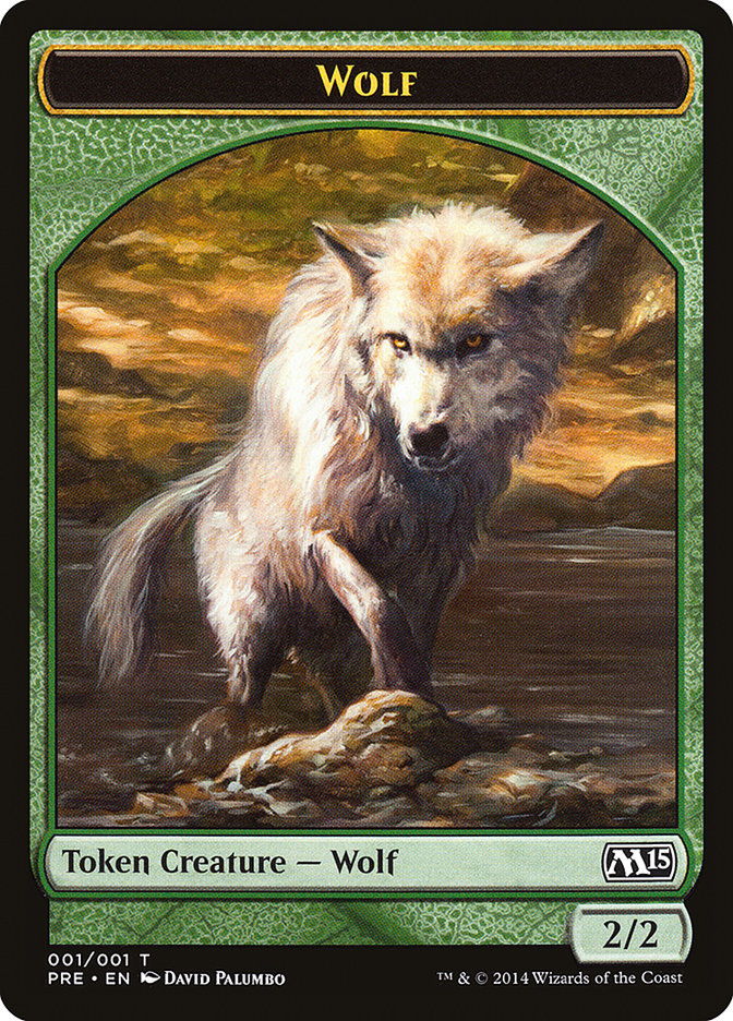 Wolf Token [Magic 2015 Prerelease Promos] | Good Games Morley