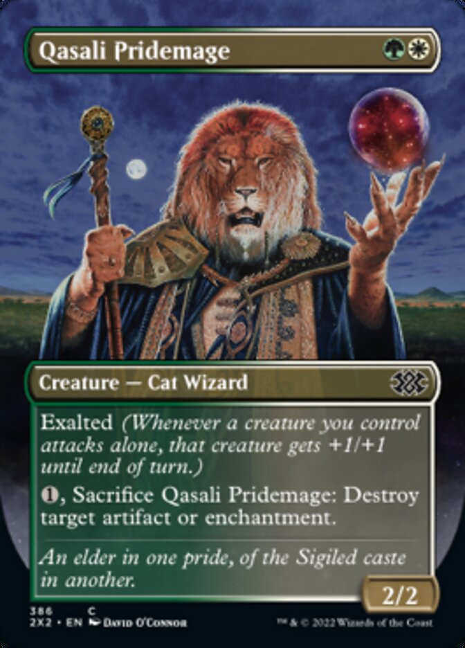 Qasali Pridemage (Borderless Alternate Art) [Double Masters 2022] | Good Games Morley