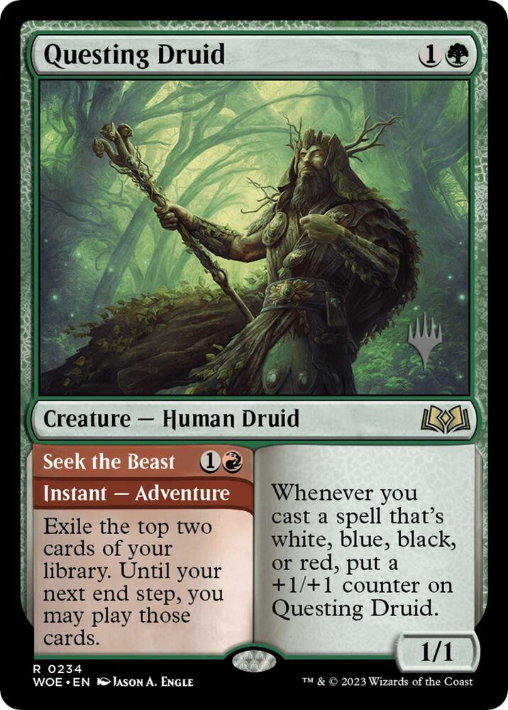 Questing Druid 234 (Promo Pack: Wilds of Eldraine)  - Foil | Good Games Morley