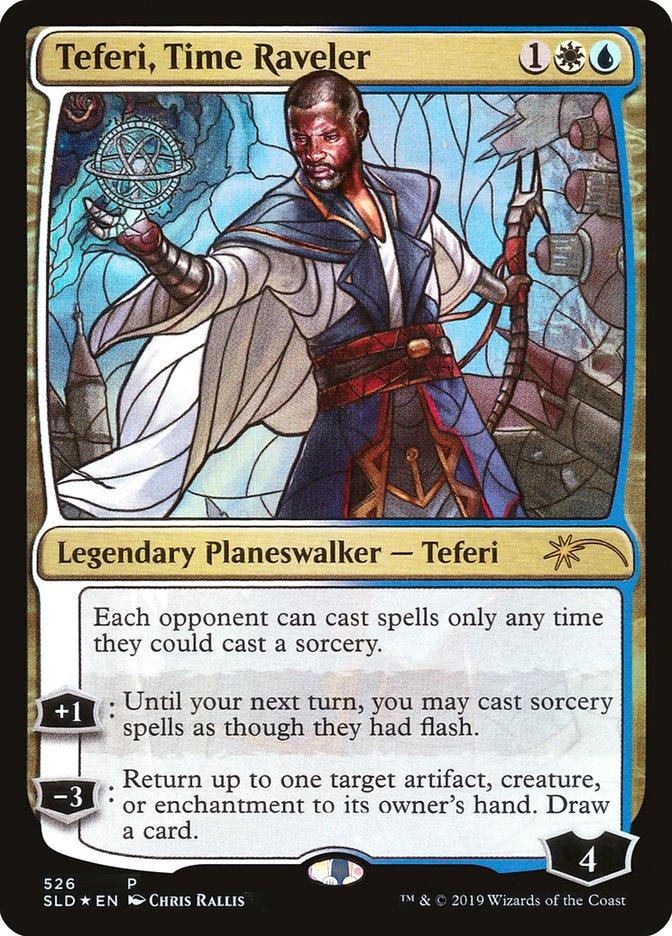 Teferi, Time Raveler (Stained Glass) [Secret Lair Drop Promos] | Good Games Morley
