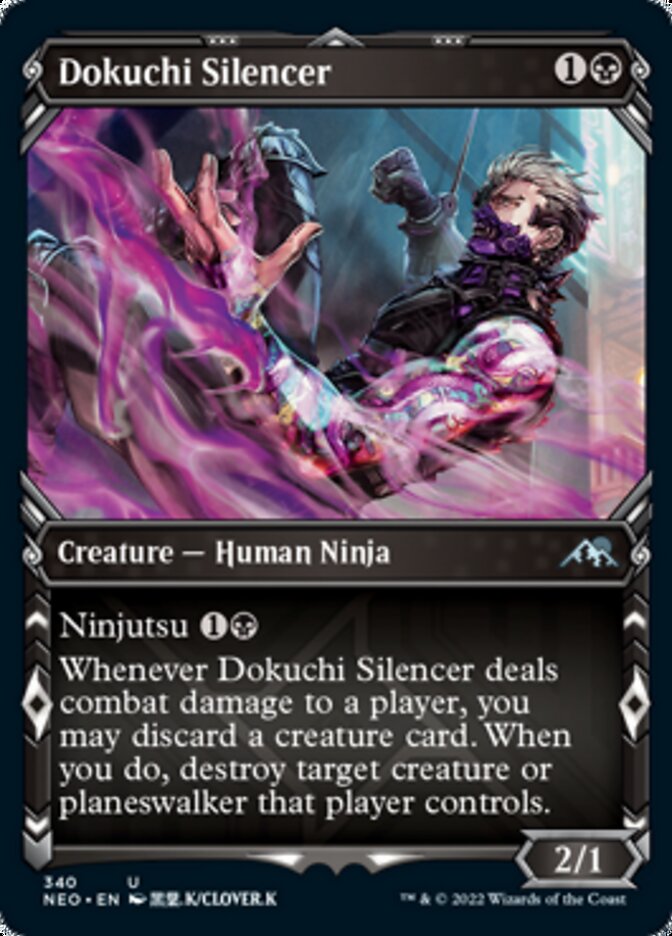 Dokuchi Silencer (Showcase Ninja) [Kamigawa: Neon Dynasty] | Good Games Morley