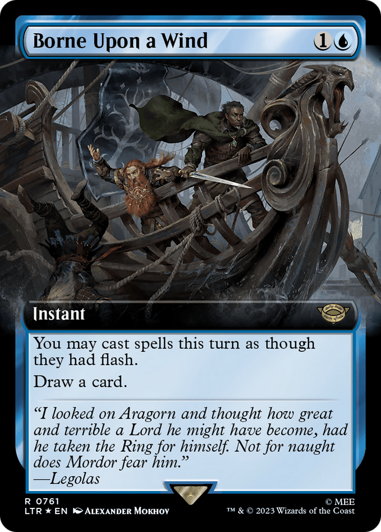 Borne Upon a Wind (Extended Art) (Surge Foil) [The Lord of the Rings: Tales of Middle-Earth] | Good Games Morley