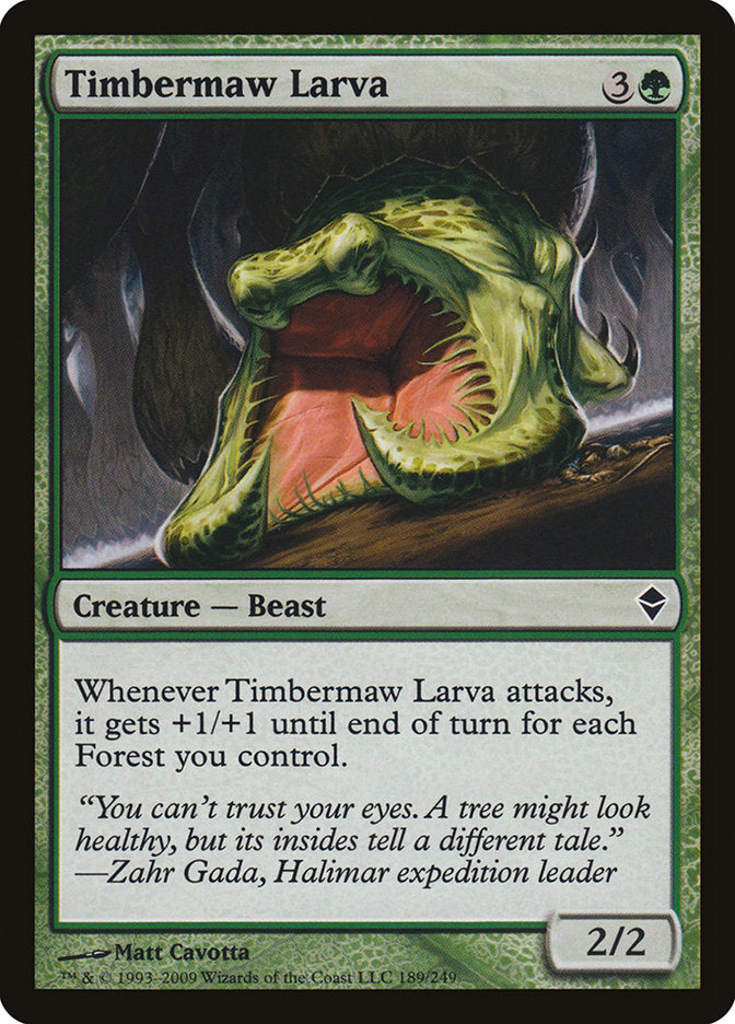 Timbermaw Larva 189/249 (Zendikar)  - Foil | Good Games Morley