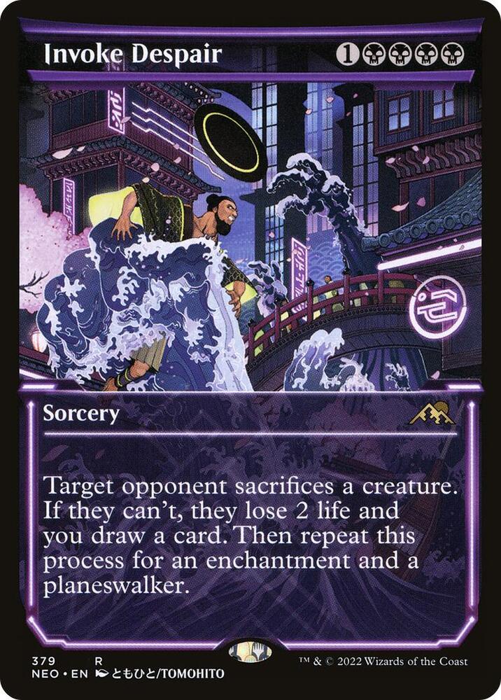 Invoke Despair 379/302 (Kamigawa: Neon Dynasty)  - Showcase Foil | Good Games Morley