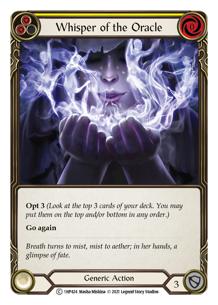 Whisper of the Oracle (Yellow) [1HP424] (History Pack 1) | Good Games Morley
