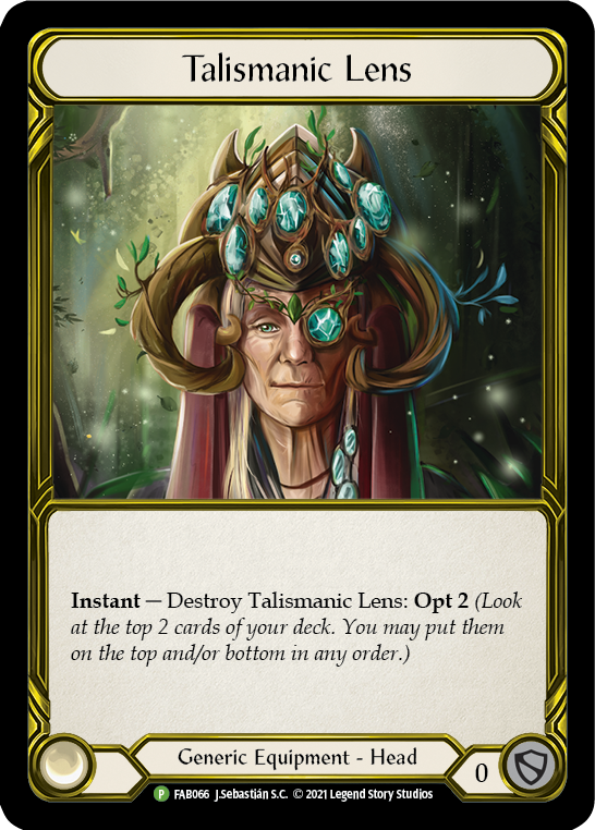 Talismanic Lens (Golden) [FAB066] (Promo)  Cold Foil | Good Games Morley