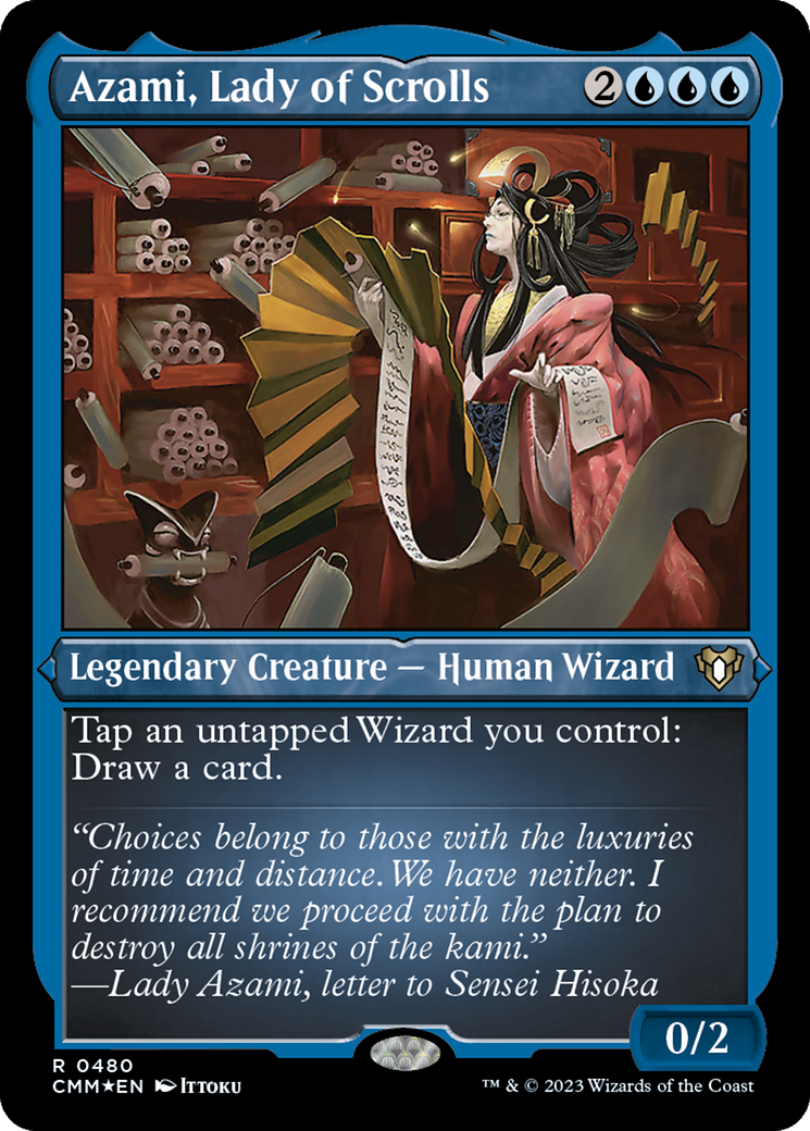 Azami, Lady of Scrolls (Foil Etched) [Commander Masters] | Good Games Morley