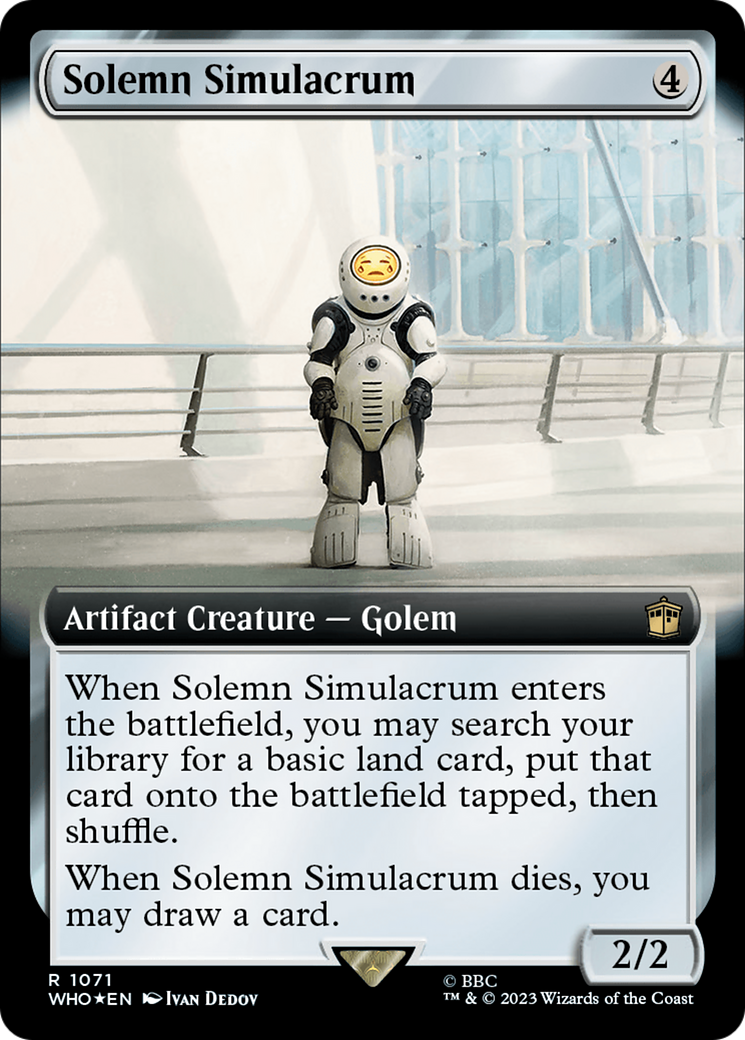 Solemn Simulacrum (Extended Art) (Surge Foil) [Doctor Who] | Good Games Morley