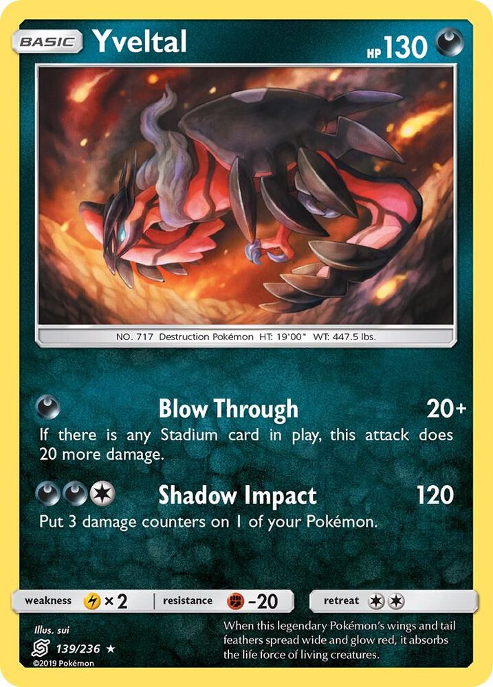 Yveltal 139/236 (SM - Unified Minds)  - Holofoil | Good Games Morley
