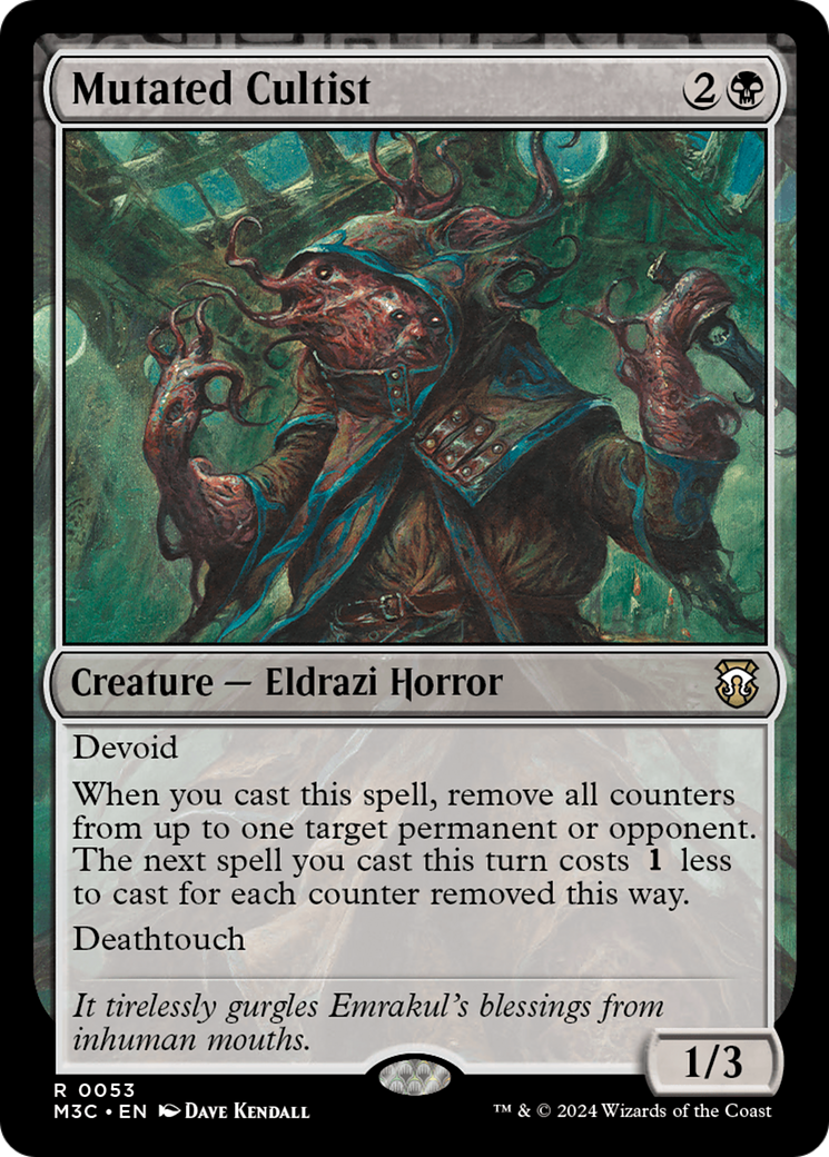 Mutated Cultist (Ripple Foil) [Modern Horizons 3 Commander] | Good Games Morley