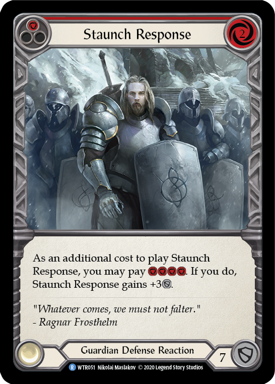 Staunch Response (Red) [U-WTR051] (Welcome to Rathe Unlimited)  Unlimited Normal | Good Games Morley