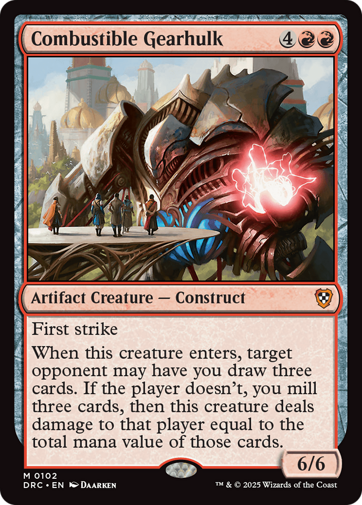 Combustible Gearhulk [Aetherdrift Commander] | Good Games Morley