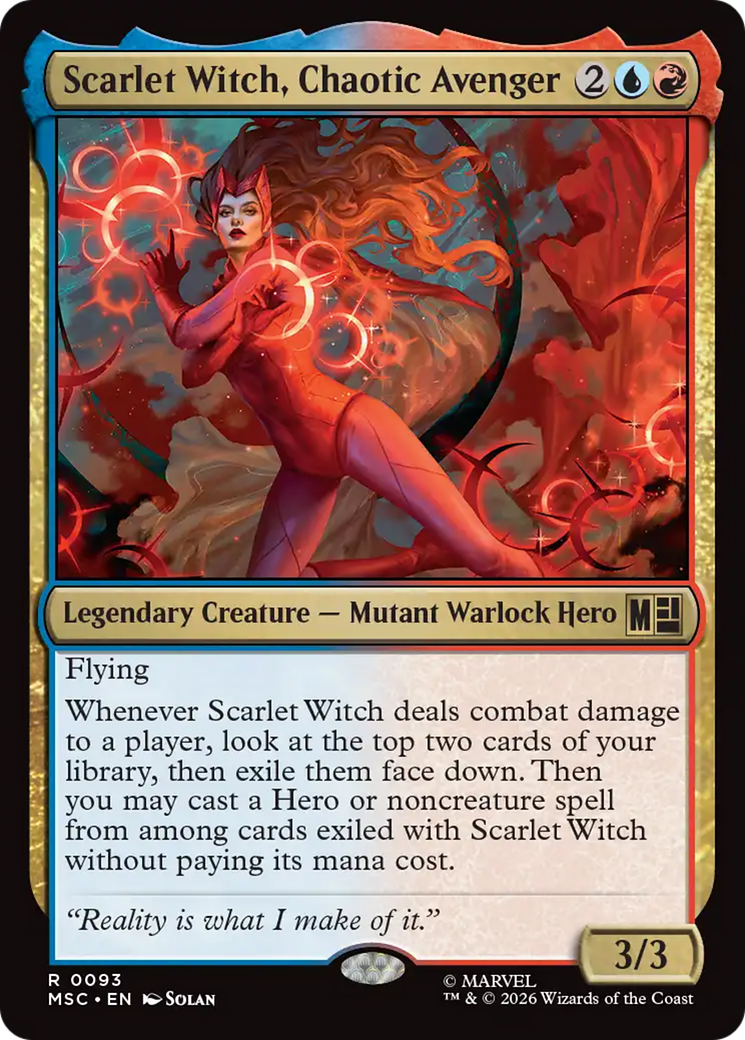 Scarlet Witch, Chaotic Avenger (Surge Foil) [Marvel Super Heroes Commander] | Good Games Morley