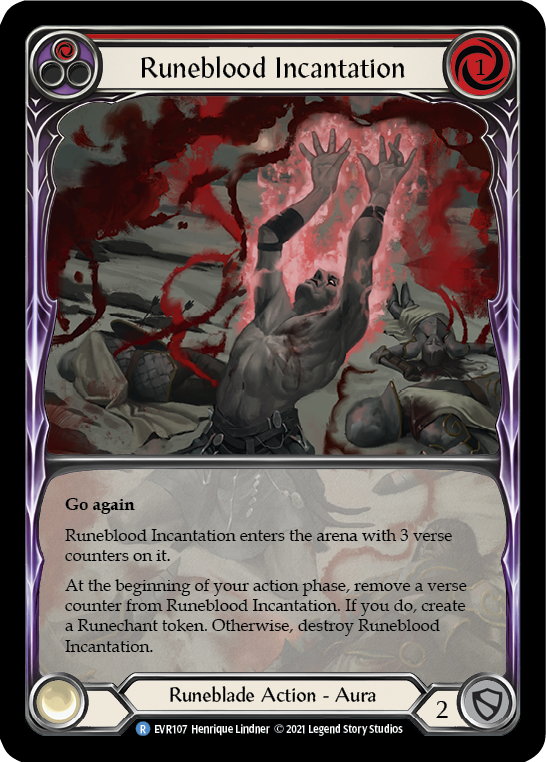 Runeblood Incantation (Red) [EVR107] (Everfest)  1st Edition Extended Art Rainbow Foil | Good Games Morley