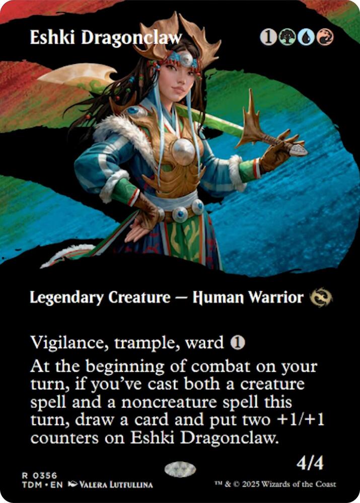 Eshki Dragonclaw 356/291 (Tarkir: Dragonstorm)  - Borderless Foil | Good Games Morley