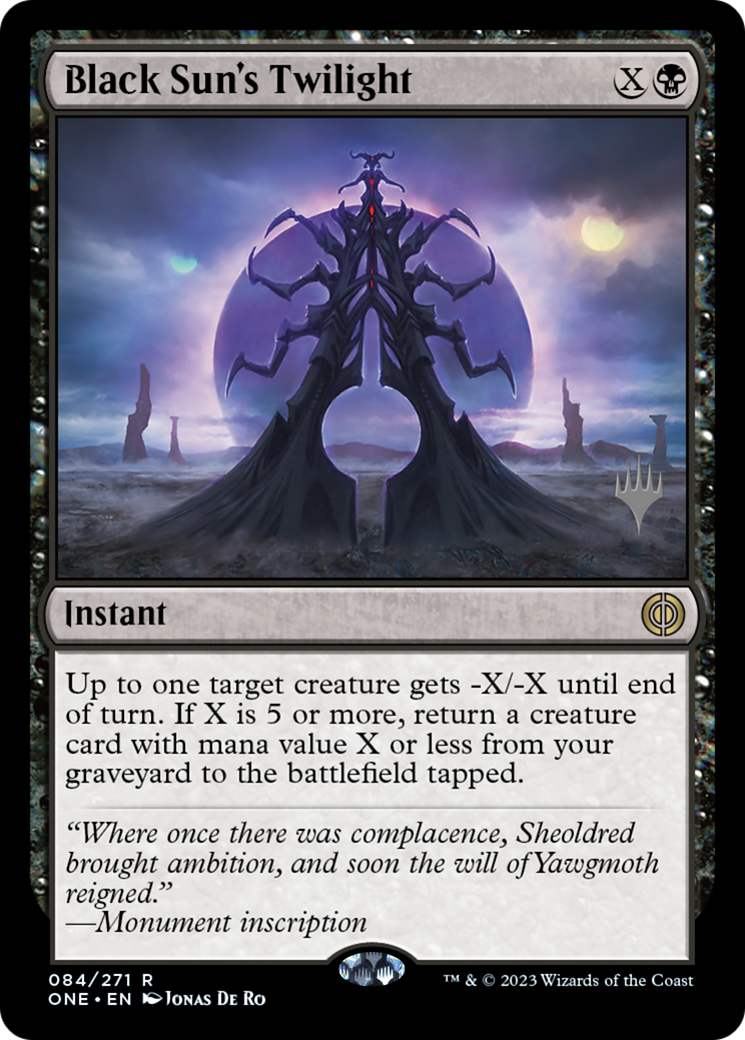 Black Sun's Twilight (Promo Pack) [Phyrexia: All Will Be One Promos] | Good Games Morley