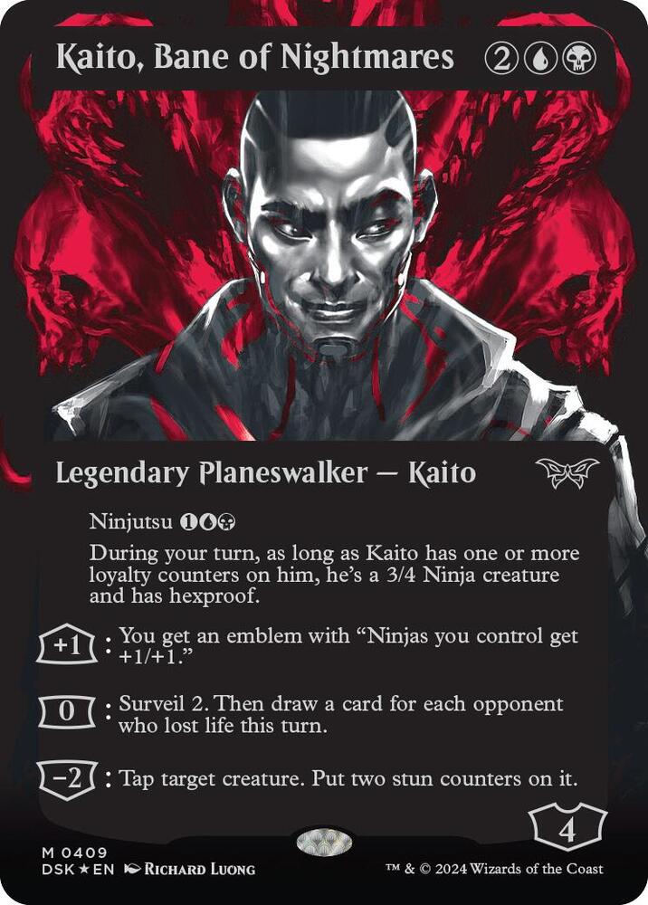 Kaito, Bane of Nightmares 409/286 (Duskmourn: House of Horror)  - Showcase Textured Foil | Good Games Morley